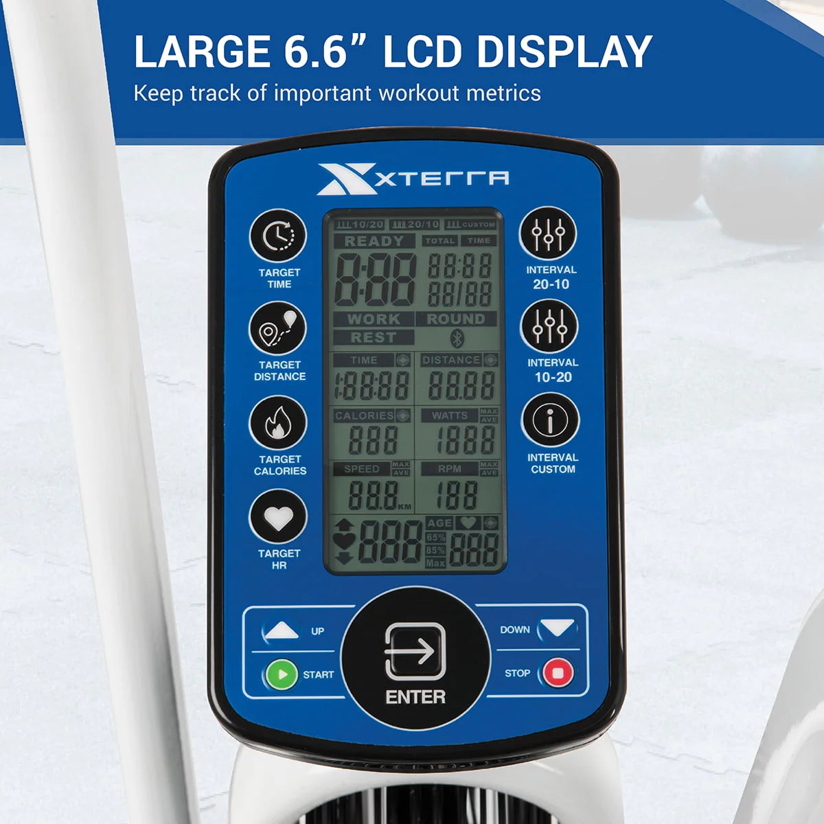 Air Resistance Fan Upright Bike with LCD Display U2660