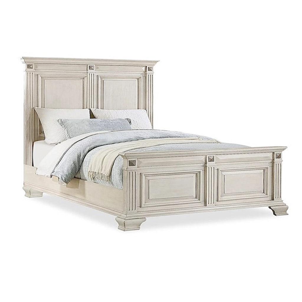 Queen Wood Bedroom Set with Dresser Mirror Nightstand Chest F43124
