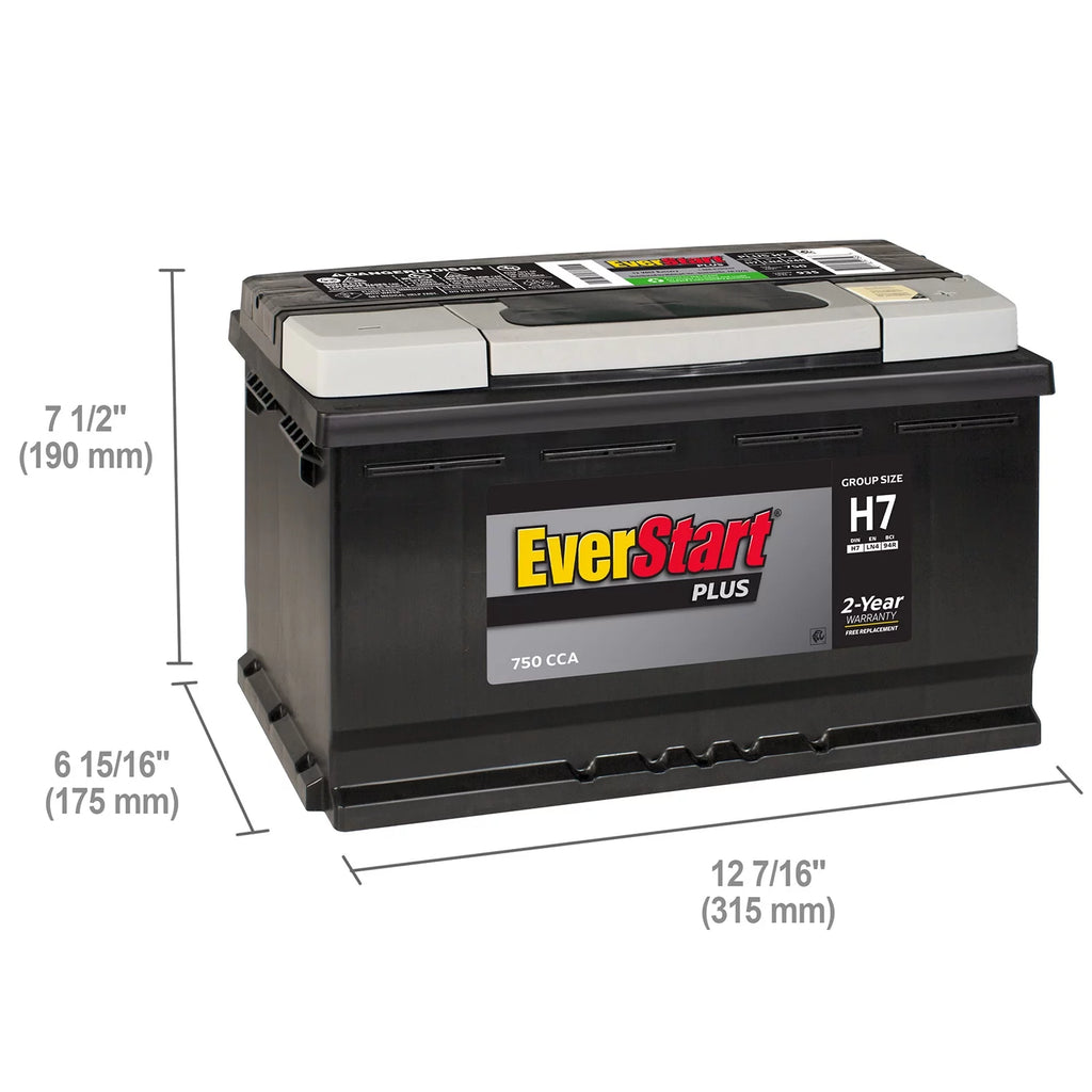 Lead Acid Automotive Battery Group Size H7 12 Volt 750 CCA V69633