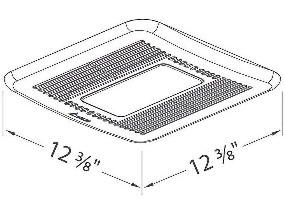 80/110 CFM Exhaust Bath Fan with Dimmable LED Light D434541