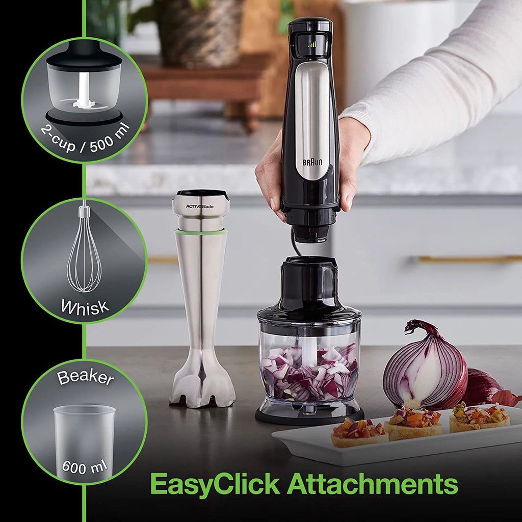 3-in-1 Immersion Hand Blender 500W Stainless Steel U16369