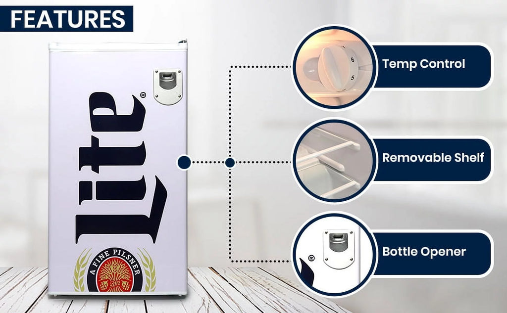 90 Litre Compact Mini Fridge with Bottle Opener E181920