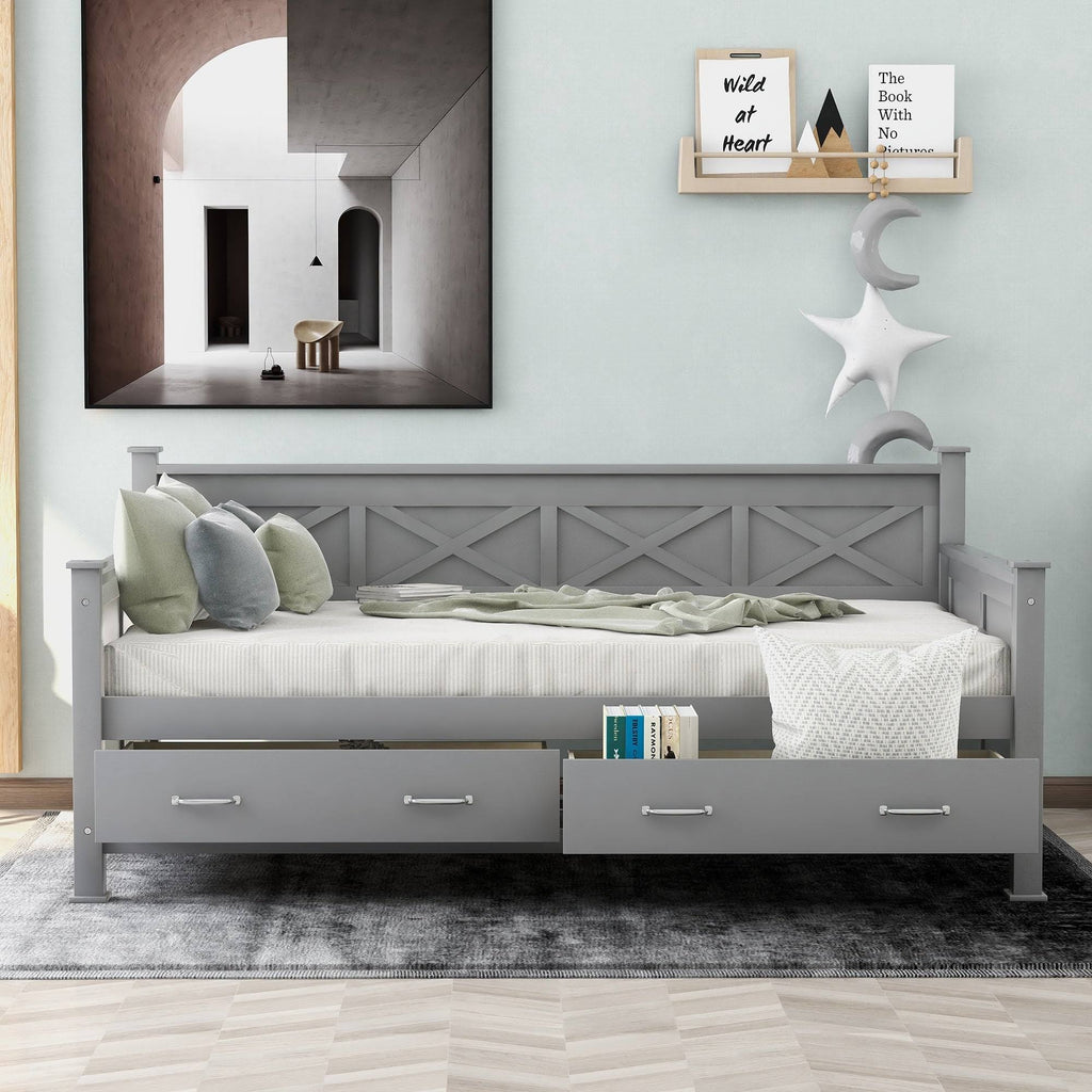 Twin Size Daybed with 2 Drawers E10745