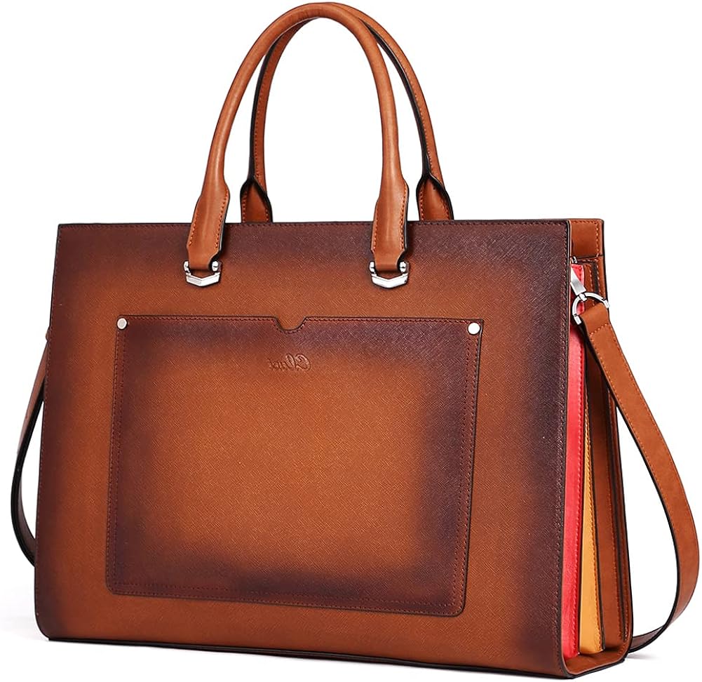 Leather 15.6 Inch Laptop Shoulder Bag X7242