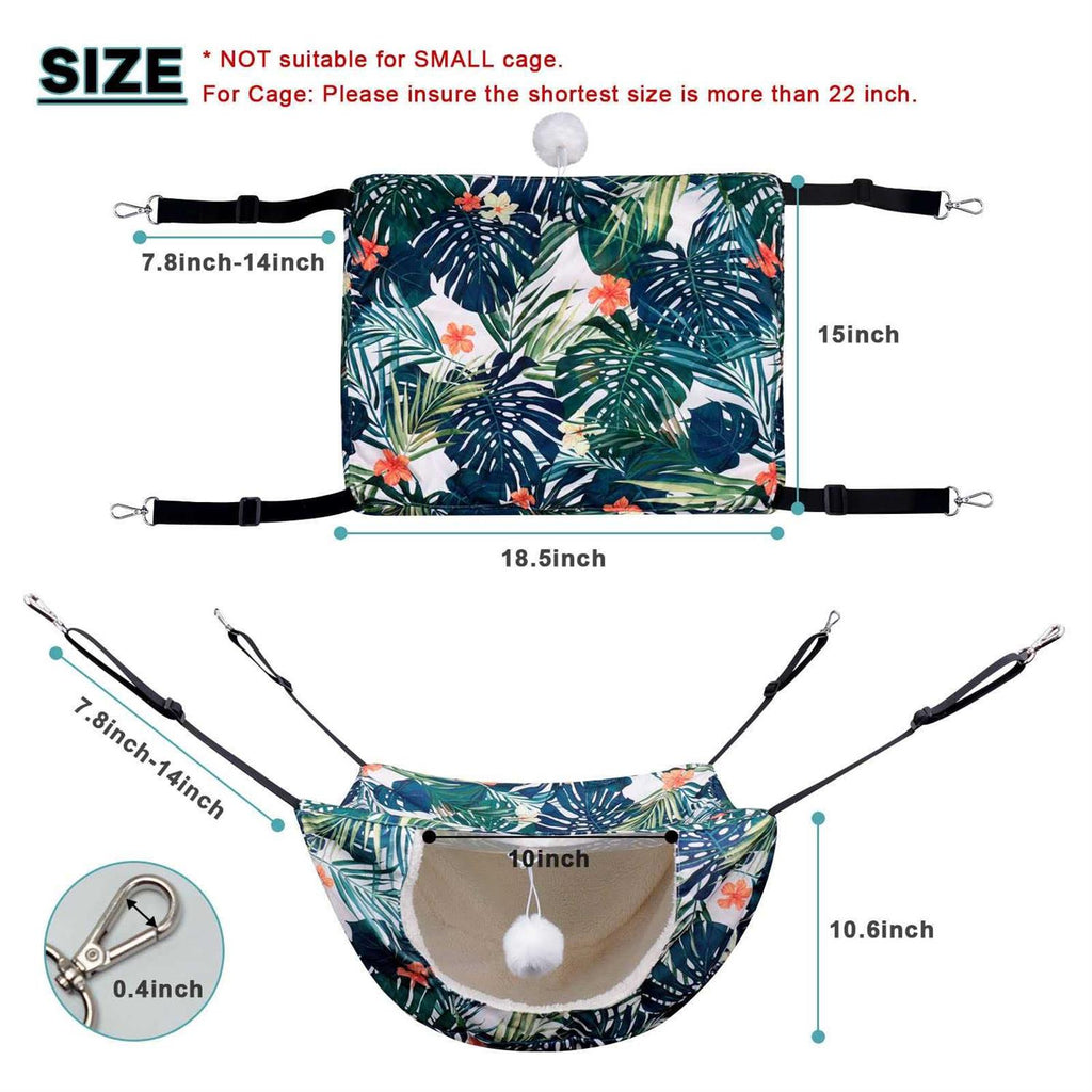 Cat Cage Hammock Double Layer Plush Hanging Pet Bed F753730