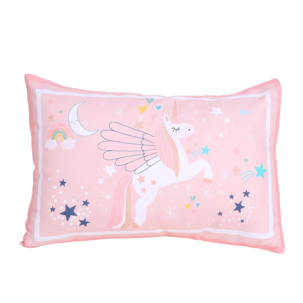 3-Piece Pink Unicorn Crib Bedding Set R781738
