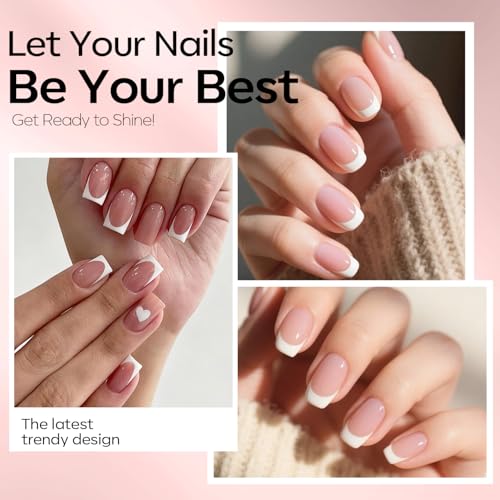 Sheer Pink Nude Red Brown Jelly Gel Nail Polish Kit with UV Light C8211