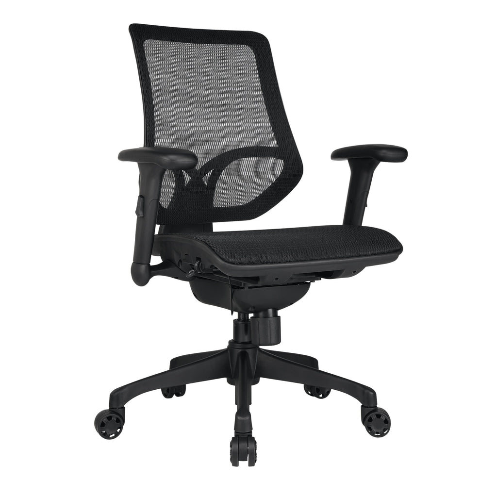 Black Ergonomic Mesh Mid-Back Task Chair R5243