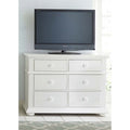 6 Drawer Media Chest in Oyster White O27029