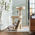44-in Real Carpet Cat Tree with Replaceable Corrugate Scratcher N237100