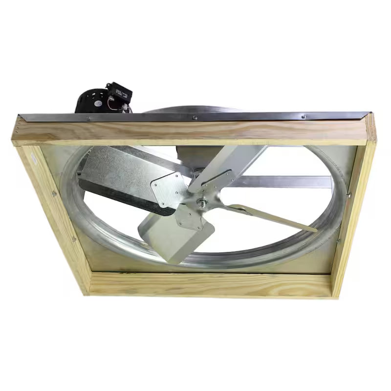 White Galvanized Steel Whole House Fan V997