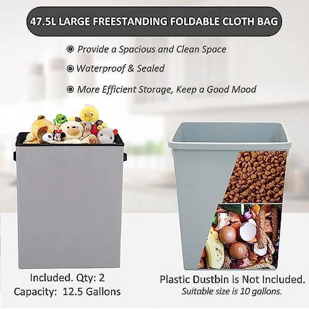 Double Tilt Out Trash Cabinet Laundry Hamper 20 Gallon Black P5502