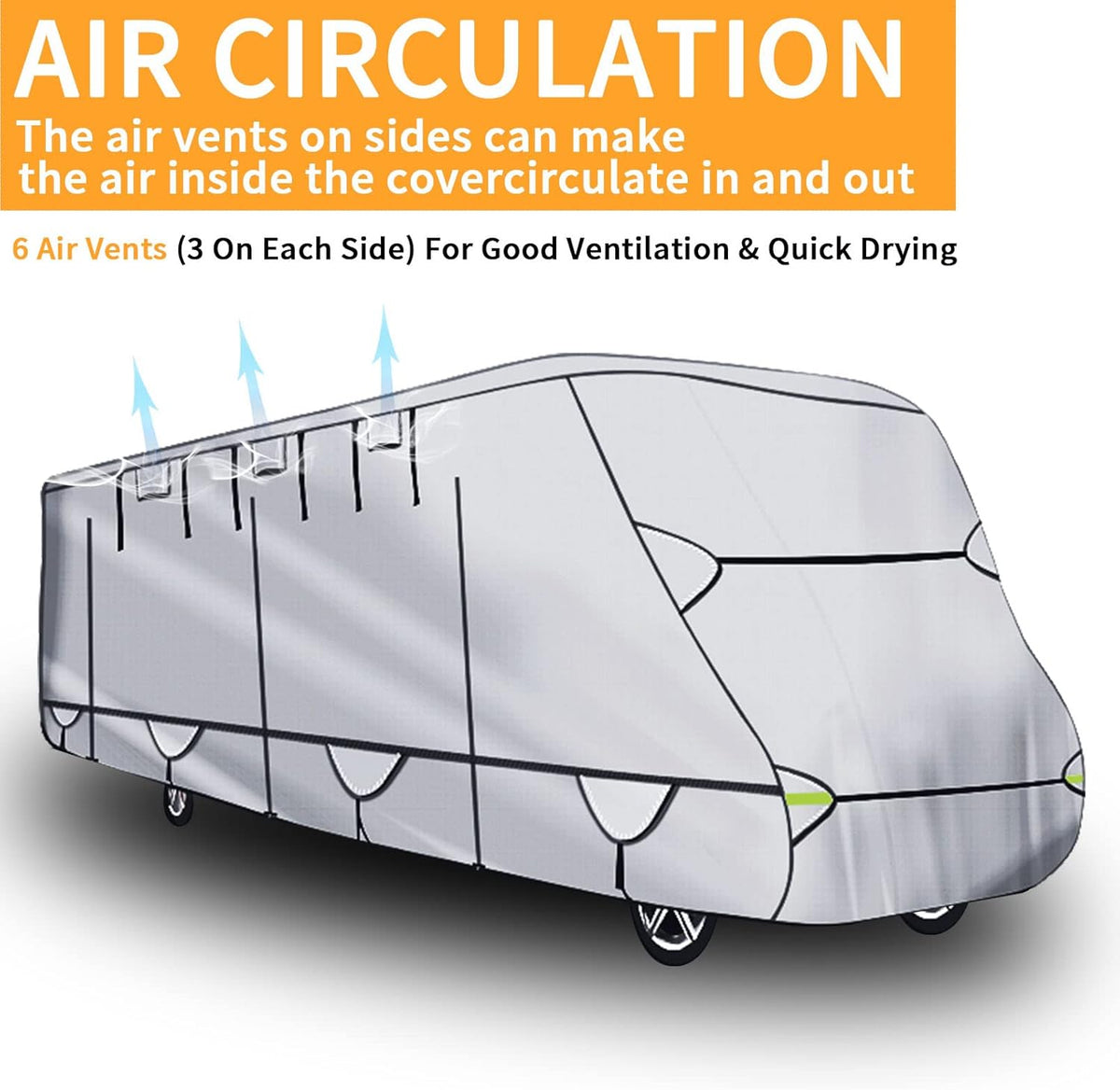 450D Oxford Cloth Travel Trailer RV Cover for 14-16ft Motorhome C605