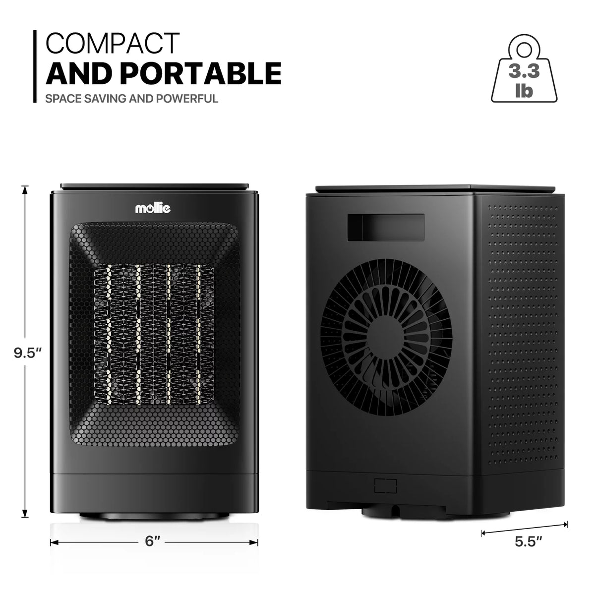1500W PTC Portable Electric Space Heater P37307