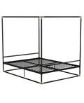 Black Full Metal Canopy Bed B453804