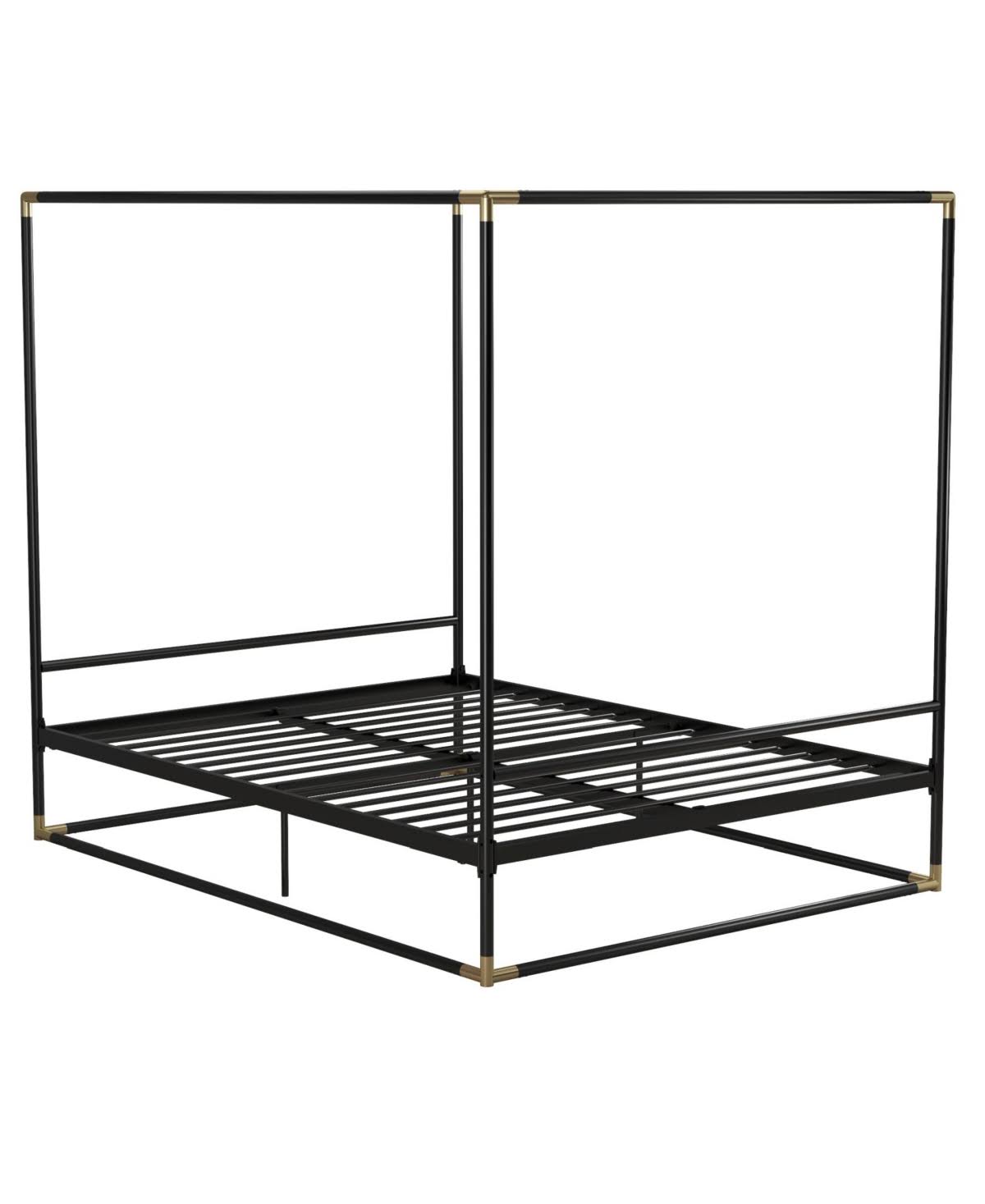 Black Full Metal Canopy Bed B453804