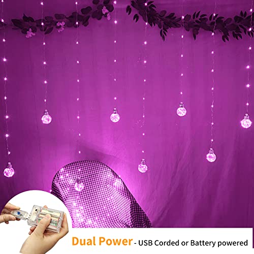 200 LED Warm White Curtain String Lights with Remote Y881498