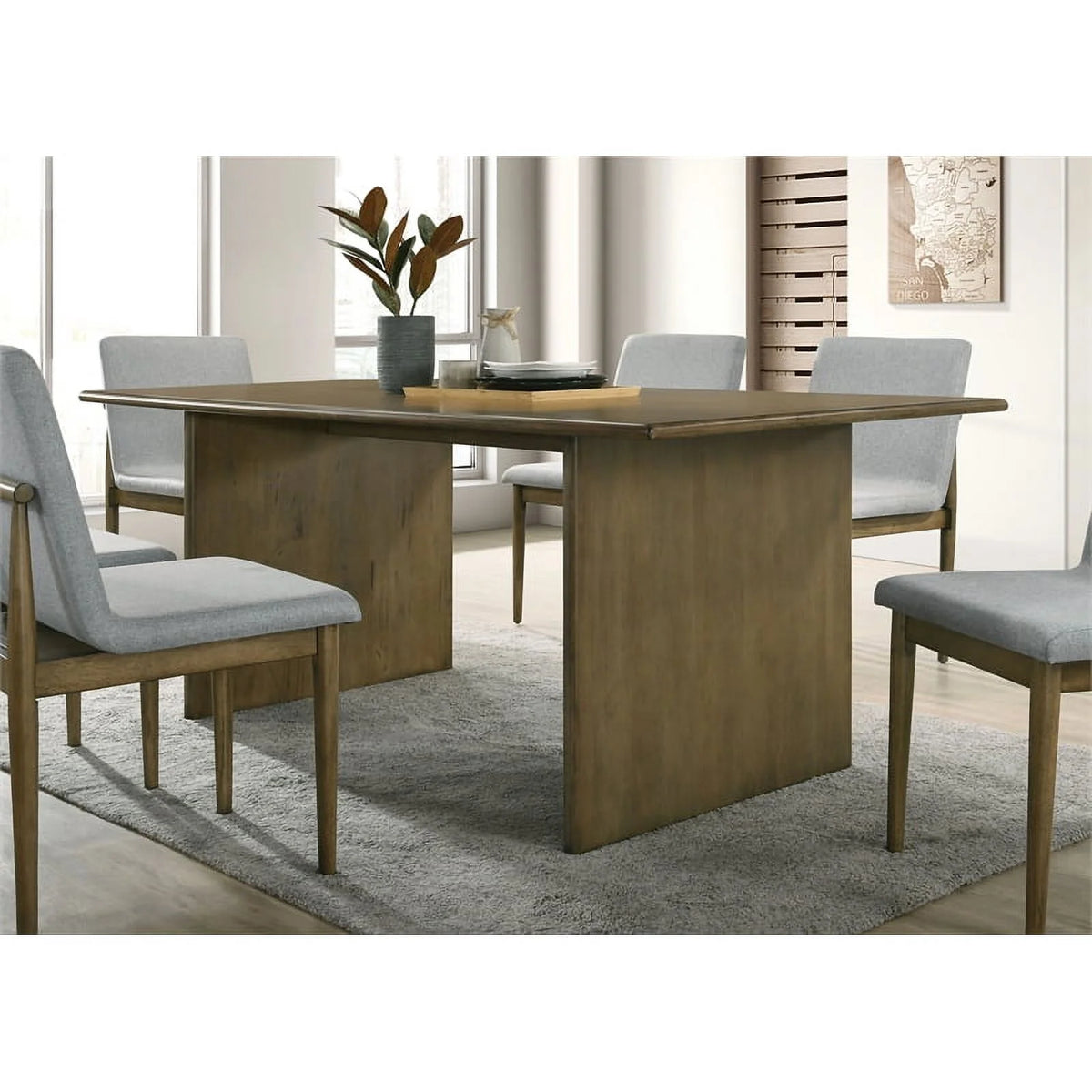 Solid Wood Dining Table Natural Finish N468