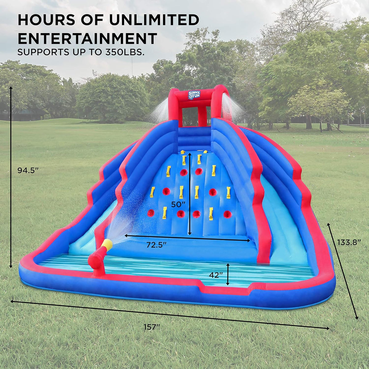 Inflatable Water Slide Park with Splash Pool G241902