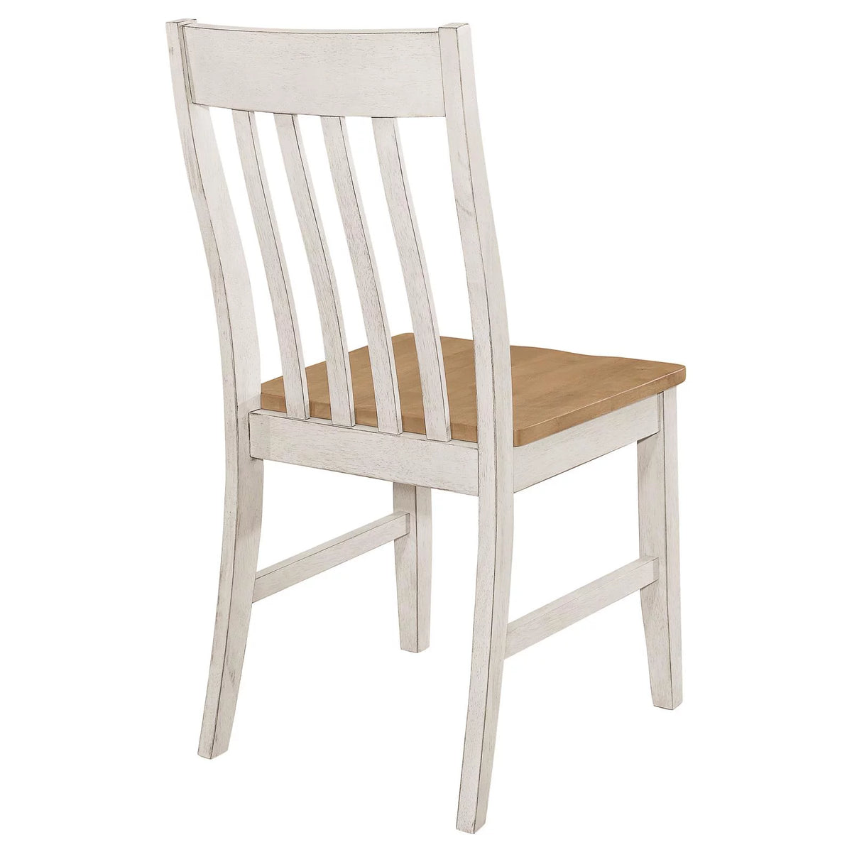 Set of 2 Natural and Rustic Off White Side Chair Q693