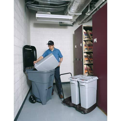65 gal. Blue Rectangular Trash Can W1176