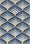 Ivory Blue 7'7 x 10'6 Rug Z11709