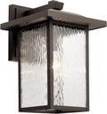1 Light Outdoor Wall Light with Clear Water Glass in Olde Bronze R45755