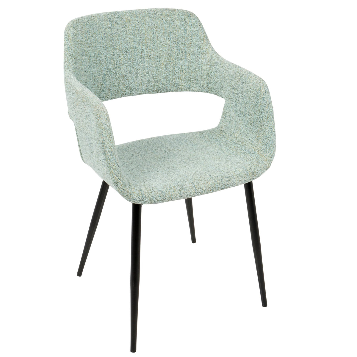 Mid-Century Modern Chair Set of 2 Green L1779