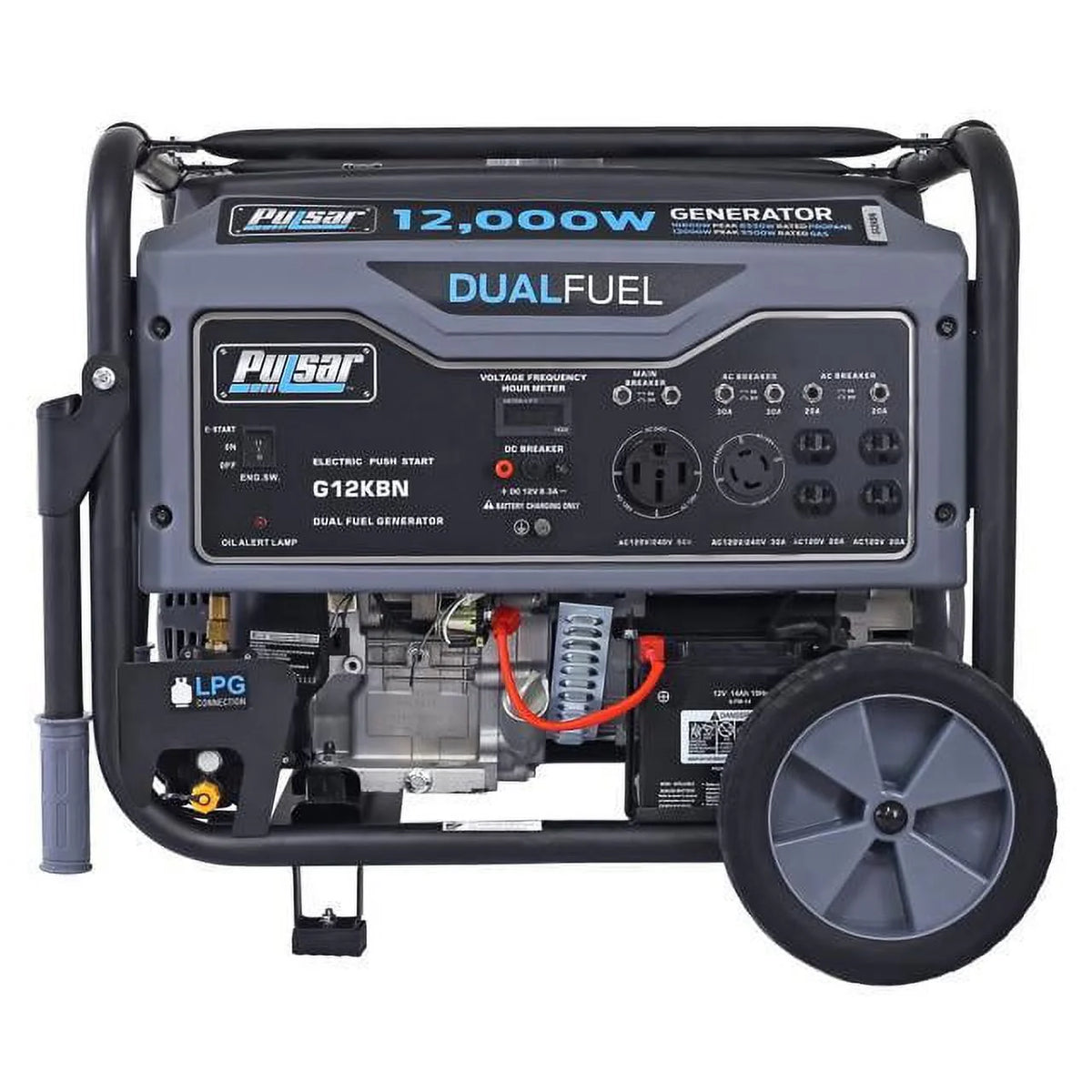 12,000W Dual Fuel Portable Generator with Electric Start C1591