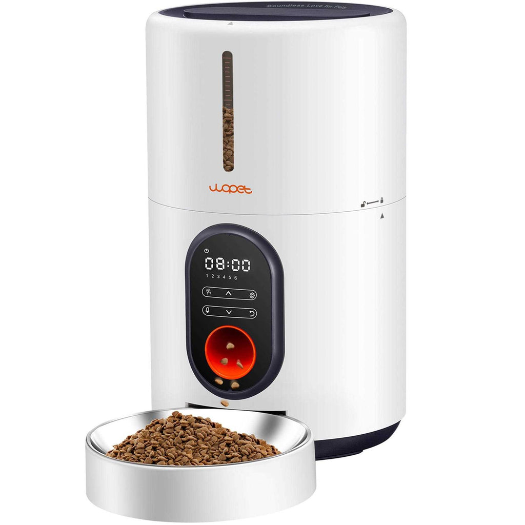 Automatic Dog and Cat Food Dispenser with Stainless Steel Bowl W3581