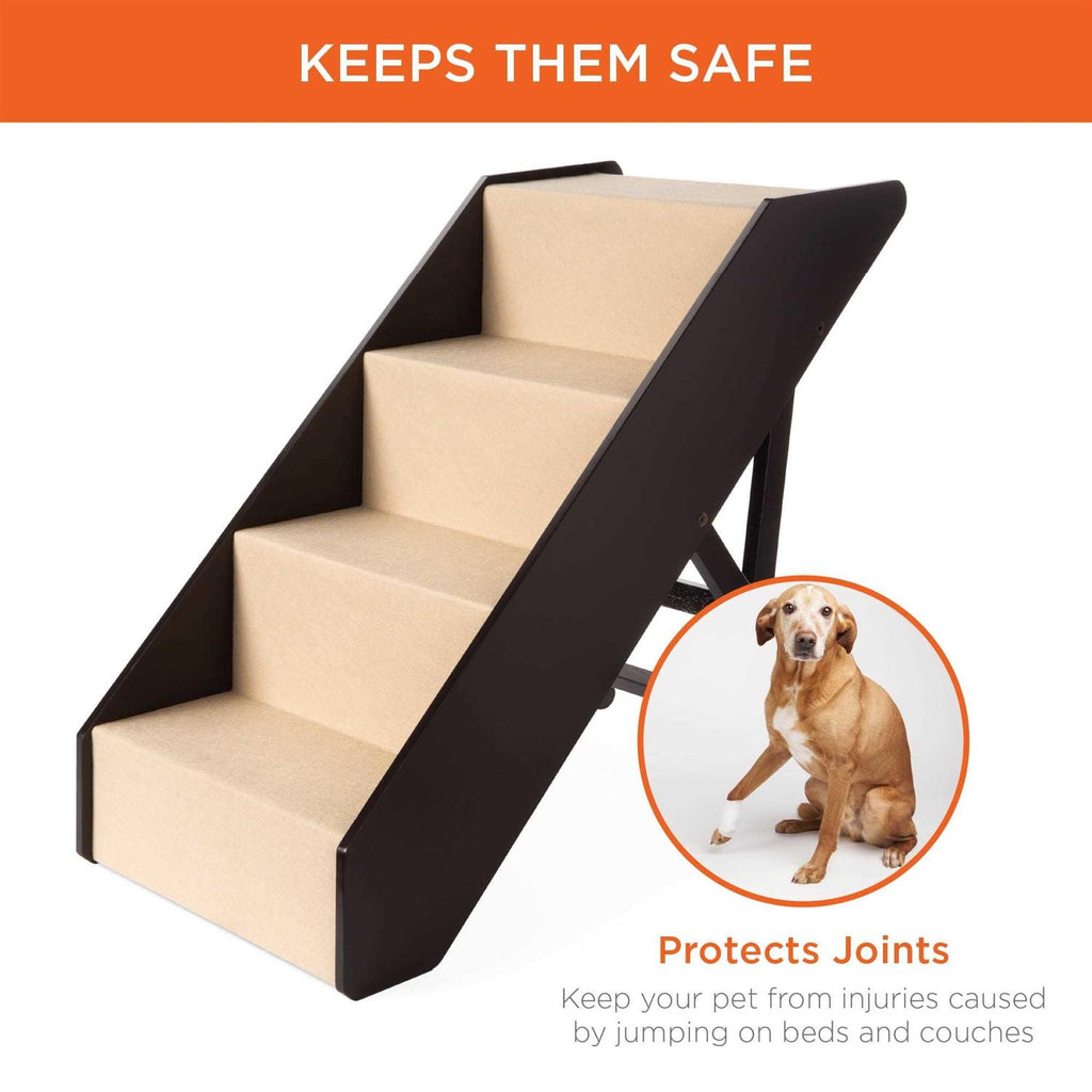 Foldable Adjustable Wooden Pet Stairs S437