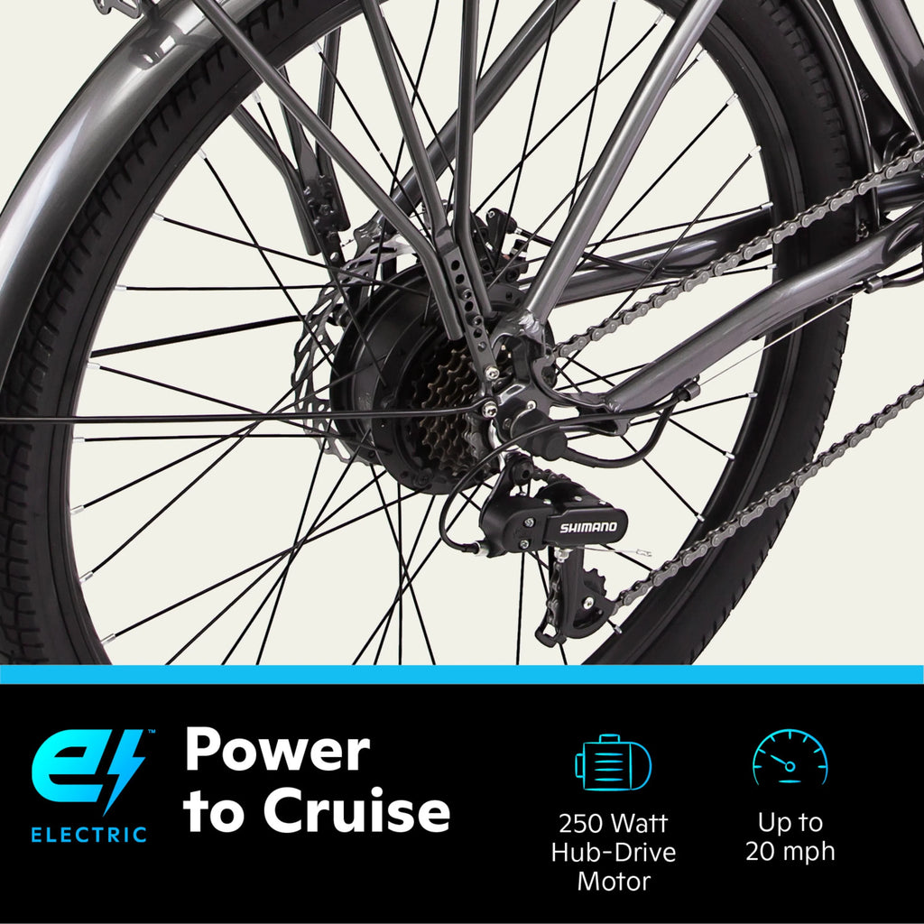 26-in. Low Step Cruiser Electric Bike 250w Motor E77172