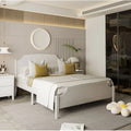 White Solid Wood Queen Size Bed Frame B63186