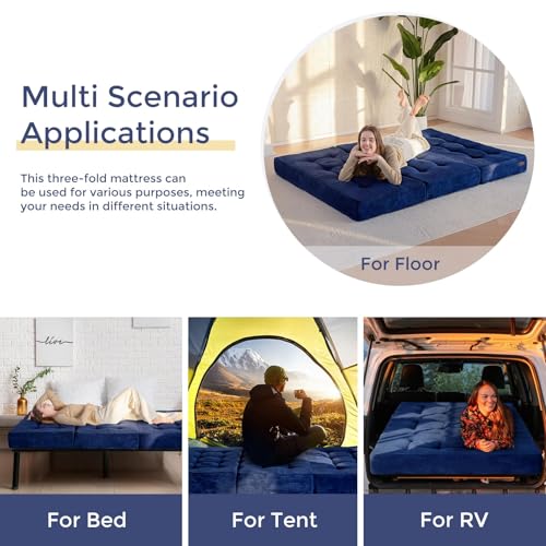 Black 6 Inch Full Foam Folding Mattress P8518