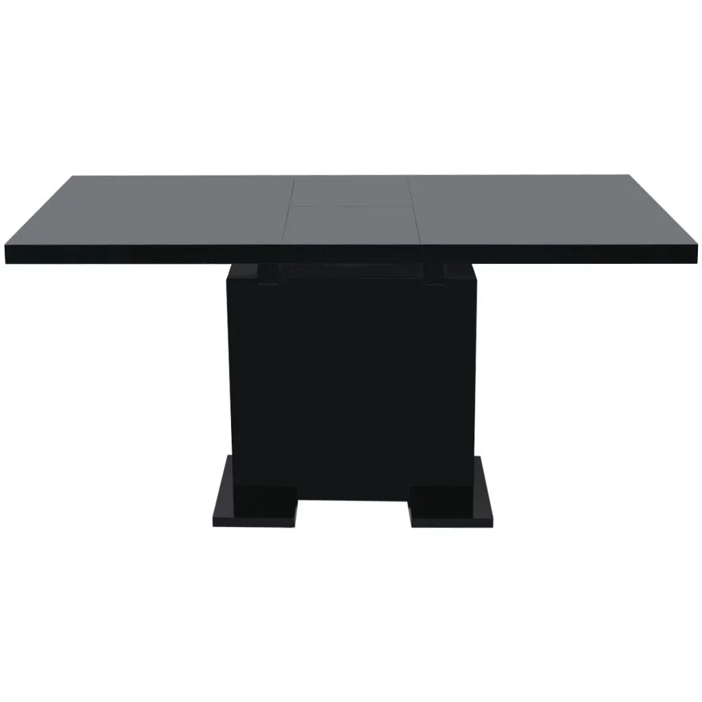 Extendable Dining Table High Gloss Black T41466