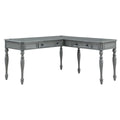 L-Shape Engineered Wood Desk with Power J9742