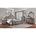 6pc Eastern King Size Bedroom Furniture Set Gray Solidwood V98300
