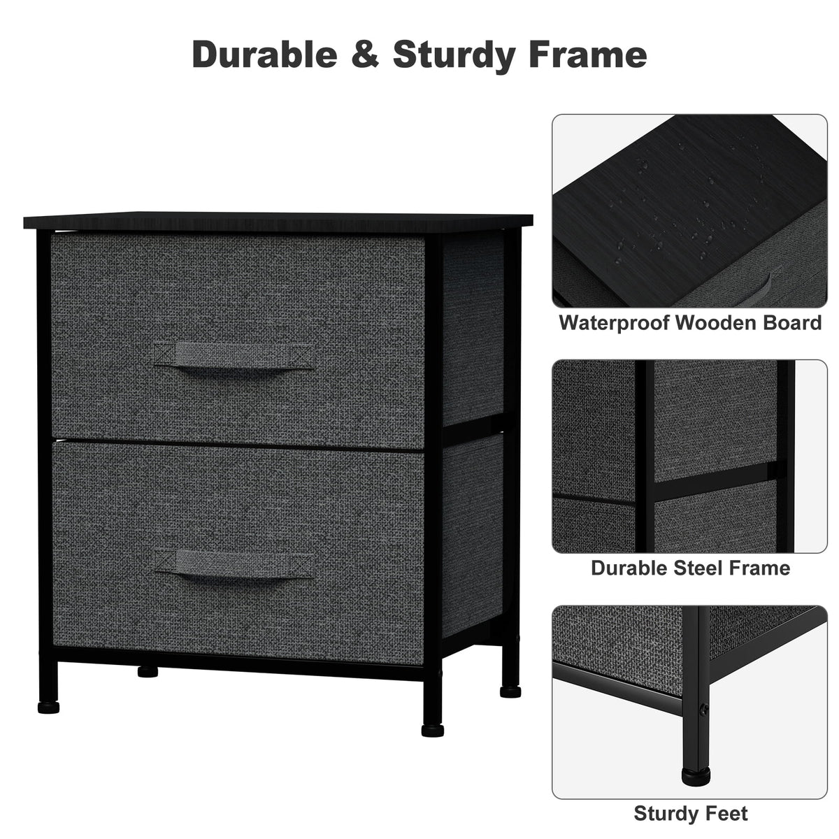2 Drawer Fabric Dresser S560983