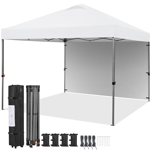 10x10 Pop up Canopy Tent with Sidewall, Black G19192