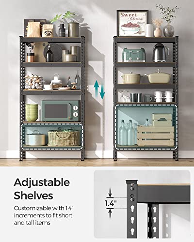5-Tier Storage Shelves Set of 2 Black Y521