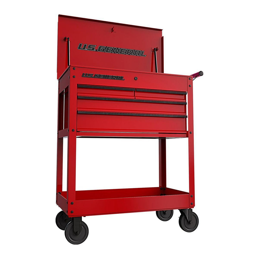 30 in. 4-Drawer Tech Cart, Red T486
