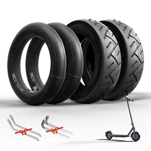 60/70-6.5 & 10x2.5 Pneumatic Scooter Tire and Tube Set of 4 G871585