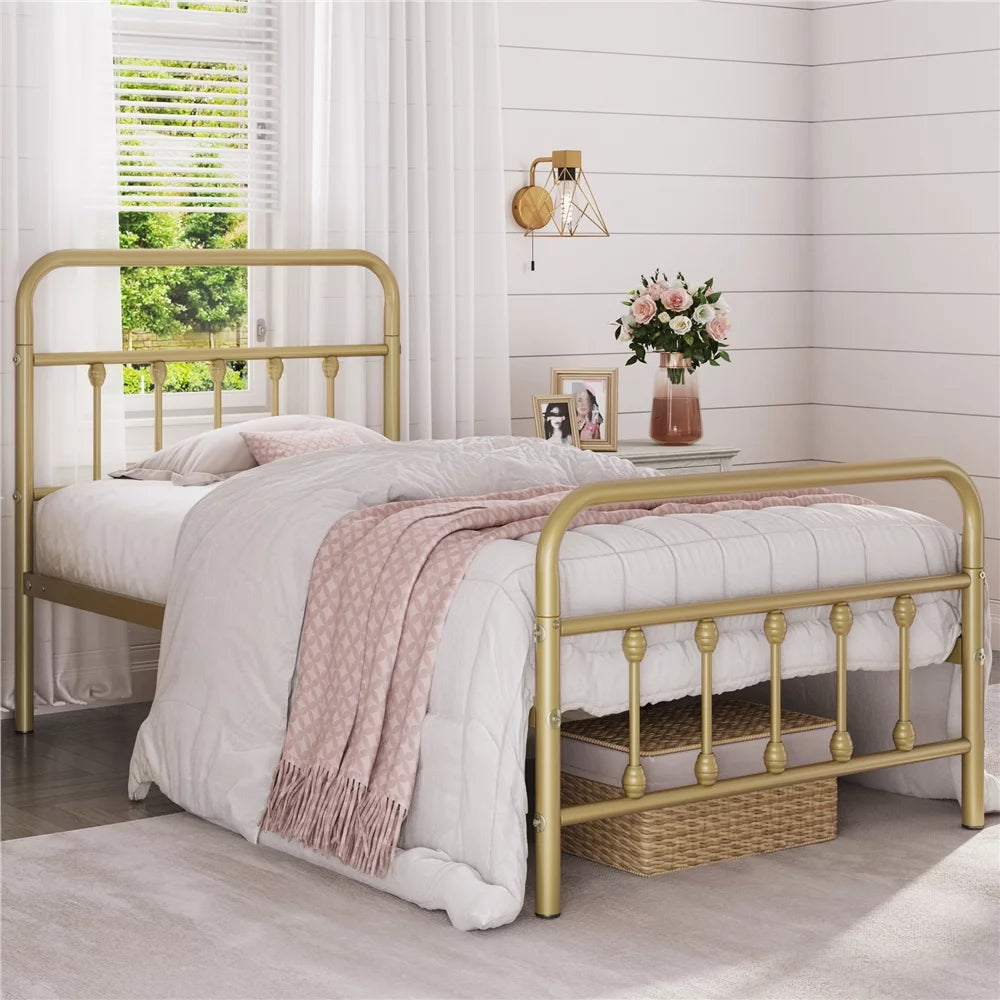 Queen Metal Bed Frame with Headboard & Footboard S21627