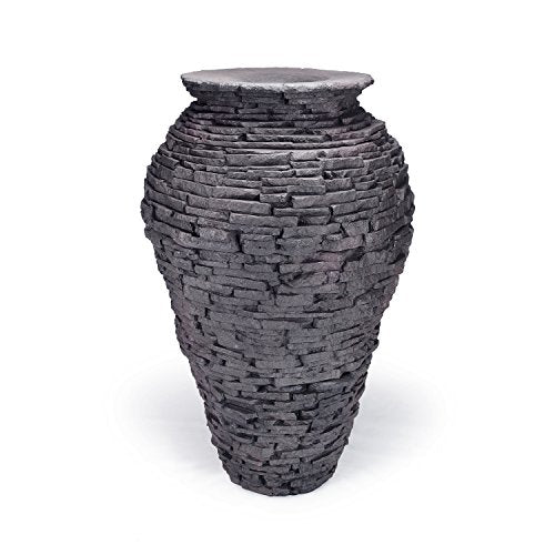 Medium Stacked Slate Urn Water Fountain Kit U922971
