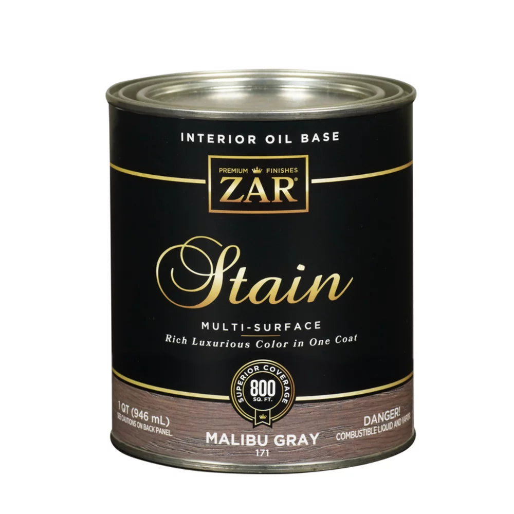 Gray Oil-Based Polyurethane Wood Stain 1 qt V1351