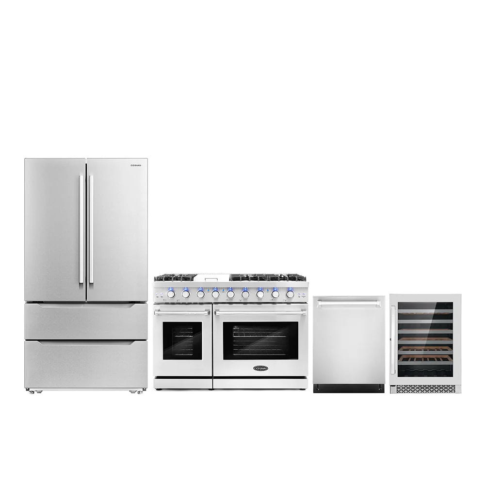48 Gas Range, Refrigerator with Ice Maker, Dishwasher and Wine Cooler S525
