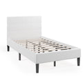 Beige Twin Upholstered Bed Frame G58510