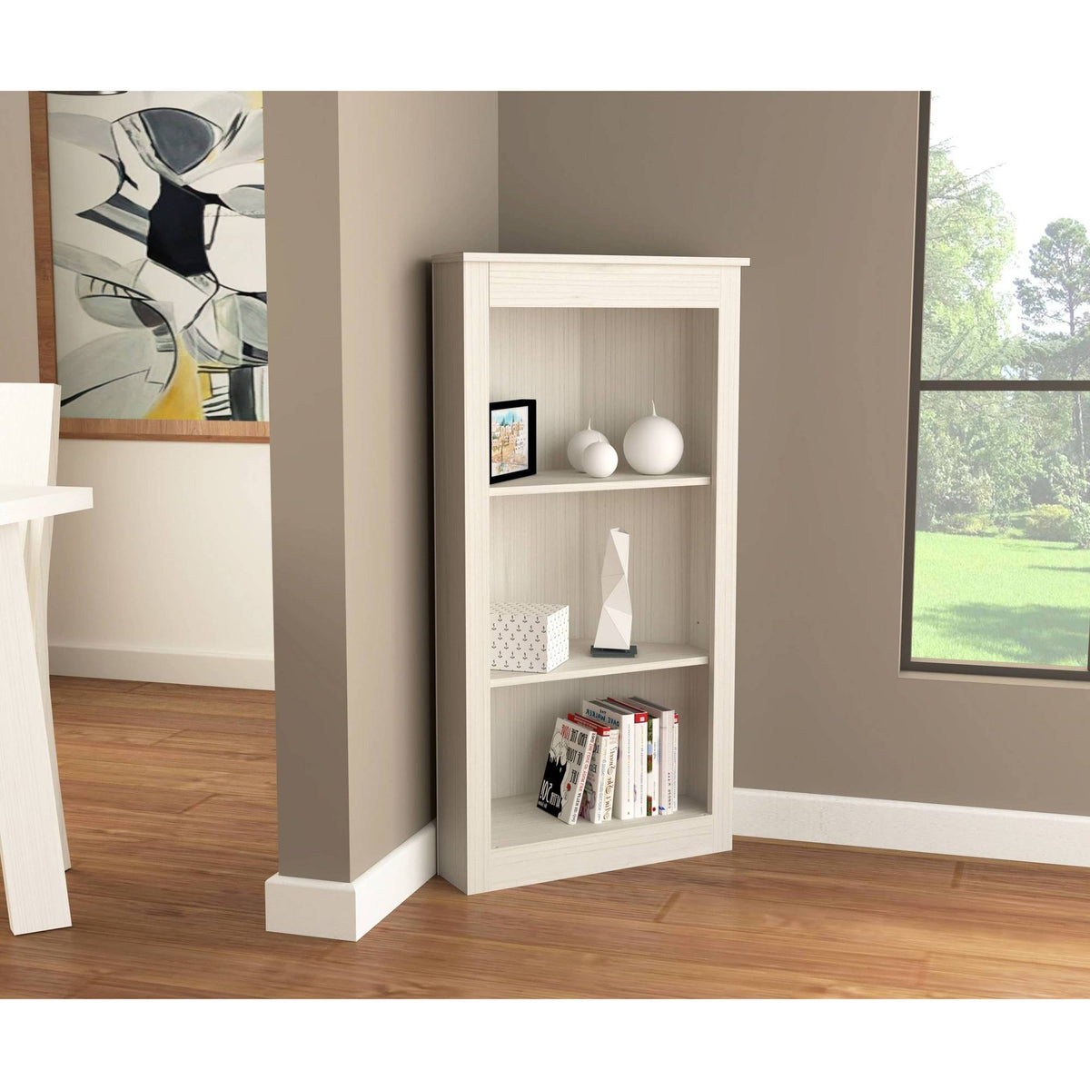 3-Shelf Corner Bookcase R26556