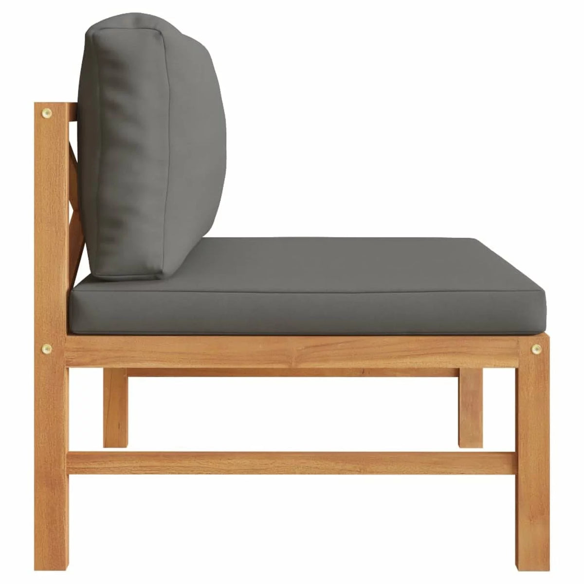 Dark Gray Cushions Solid Teak Wood Sofa D7308