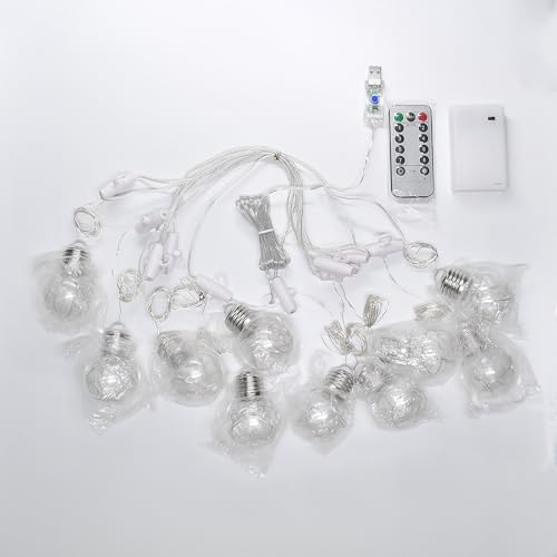 200 LED Warm White Curtain String Lights with Remote Y881498